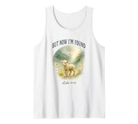 But Now I’m Found Luke 15:10 Watercolor Lamb Christian Camiseta sin Mangas