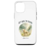 But Now I’m Found Luke 15:10 Watercolor Lamb Christian Carcasa para iPhone 12/12 Pro