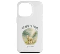 But Now I’m Found Luke 15:10 Watercolor Lamb Christian Carcasa para iPhone 13 Pro