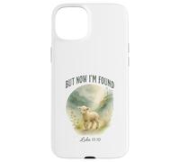 But Now I’m Found Luke 15:10 Watercolor Lamb Christian Carcasa para iPhone 15 Plus
