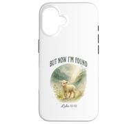 But Now I’m Found Luke 15:10 Watercolor Lamb Christian Carcasa para iPhone 16