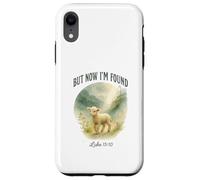 But Now I’m Found Luke 15:10 Watercolor Lamb Christian Carcasa para iPhone XR