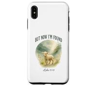 But Now I’m Found Luke 15:10 Watercolor Lamb Christian Carcasa para iPhone XS MAX