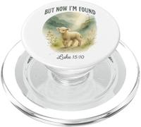But Now I’m Found Luke 15:10 Watercolor Lamb Christian PopSockets PopGrip para MagSafe