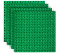 But Oswetf 4 Placas de Construcción Compatibles con Lego Duplo, 25 x 25 cm, Juego de Placas Compatibles con Lego, Verde