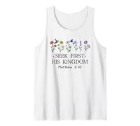 But S irst His Kingdom Bible Verse Matthew 6:33 Faith Camiseta sin Mangas