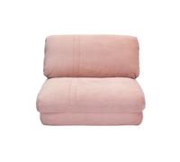 Butaca 1 plaza convertible en tejido de terciopelo acanalado rosa SPENCER