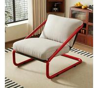 Butaca de Salón Moderna,Sillón Individual Nórdico con Reposabrazos y Diseño Suspendido,Estructura de Acero Carbono Curvada,para Salón Dormitorio y Lectura C