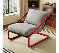 Butaca de Salón Moderna,Sillón Individual Nórdico con Reposabrazos y Diseño Suspendido,Estructura de Acero Carbono Curvada,para Salón Dormitorio y Lectura D