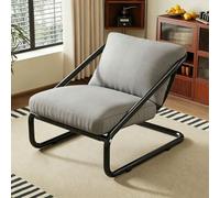 Butaca de Salón Moderna,Sillón Individual Nórdico con Reposabrazos y Diseño Suspendido,Estructura de Acero Carbono Curvada,para Salón Dormitorio y Lectura B