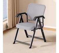Butaca De Trabajo Plegable con Apoyabrazos - Asiento Reclinable para Oficinas Pequeñas, Coworking O Estudios Domésticos Plegado Rápido Y Estructura Resistente(Gray)
