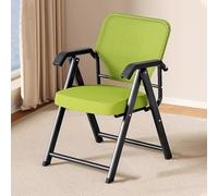 Butaca De Trabajo Plegable con Apoyabrazos - Asiento Reclinable para Oficinas Pequeñas, Coworking O Estudios Domésticos Plegado Rápido Y Estructura Resistente(Green)