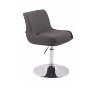 Butaca lounge club en tela gris oscuro 50x43x71 cm