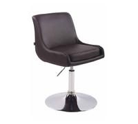 Butaca lounge club simil cuero marrón 50x43x71 cm