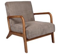 Home Deco Factory, HD0348, Salón Cotele Scott Taupe, Softness, Muebles, Sofá y Sillón, 64,5x75x83,5 cm, Altura del Asiento 43 cm, Gris Pardo, Metal, marrón