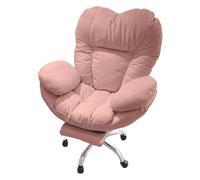 Butacas de Salon Modernas Paño Tecnológico Ajuste del Respaldo en 3 Posiciones Apoyabrazos Ensanchados Estilo Almohada Sillon Relax, Dormitorio Sala(Pink)