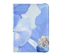 Bután - Funda protectora de piel con diseño de amapola azul y flores de verano para pasaporte y tarjeta de vacunación, funda protectora ligera, Flores de verano de belleza de amapola azul de Bután, 1