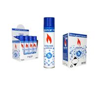 Butano Gas para Mecheros Encendedores Ultra Puro Refinado 7 Veces 300 ml con 5 Adaptadores (12)