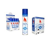 Butano Gas para Mecheros Encendedores Ultra Puro Refinado 7 Veces 300 ml con 5 Adaptadores (12)