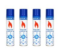 Butano Gas para Mecheros Encendedores Ultra Puro Refinado 7 Veces 300 ml con 5 Adaptadores (4)