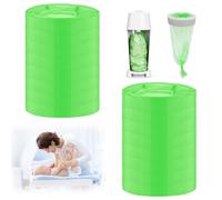 BUTBU 16 Piezas Recambios Cubos de Pañales, Bolsa de Relleno para Papelera Pañales Bebe, RECAMBIOS Papelera Pañales ORIGINALES, Fuerte Compatibilidad, Instalación sin Complicaciones, Verde
