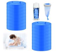 BUTBU 16 Piezas Recambios Cubos de Pañales, Bolsa de Relleno para Papelera Pañales Bebe, RECAMBIOS Papelera Pañales ORIGINALES, Fuerte Compatibilidad, Instalación sin Complicaciones, Azul