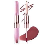 BUTBU 2 en 1 Delineador de Labios y Lip Stain, Perfilador Labios Waterproof, Lápiz Delineador Multiusos Retráctil, Everlasting Colour Precision Lip Liner, Contorno de Labi-os, Nutrir los Labi-os, #04