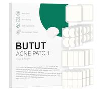 BUTBU 64 Piezas Parches Grandes para el Acné, 5 Tamaños Hydrocolloid Patches Invisible, Día y Noche Pimple Patch Acne Transpirables, con Aceite de árbol de té, Ácido Salicílico, para Cuerpo, Cara