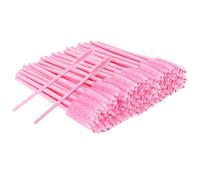 BUTBU Desechables Cepillos de Pestañas, 100 PCS Cepillo Pestañas,Cepill-o Cejas, Extensiones Cepill-o para Máscaras, para Extracción Pestañ-as, Eliminación de Maquillaje, Nail Art, Painting, Rosa