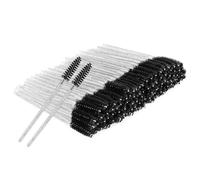 BUTBU Desechables Cepillos de Pestañas, 100 PCS Cepillo Pestañas, Extensiones Cepill-o para Máscaras, Cepill-o Cejas, para Extracción Pestañ-as, Eliminación de Maquillaje, Nail Art, Painting, Negro