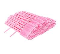 BUTBU Desechables Cepillos de Pestañas, 200 PCS Cepillo Pestañas,Cepill-o Cejas, Extensiones Cepill-o para Máscaras, para Extracción Pestañ-as, Eliminación de Maquillaje, Nail Art, Painting, Rosa