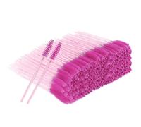 BUTBU Desechables Cepillos de Pestañas, 200 PCS Cepillo Pestañas, Extensiones Cepill-o para Máscaras, Cepill-o Cejas, para Extracción Pestañ-as, Eliminación de Maquillaje, Nail Art, Painting, Fucsia