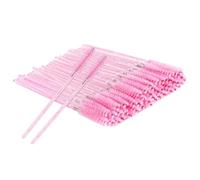 BUTBU Desechables Cepillos de Pestañas, 50 PCS Cepillo Pestañas, Extensiones Cepill-o para Máscaras, Cepill-o Cejas, para Extracción Pestañ-as, Eliminación de Maquillaje, Nail Art, Painting, Rosa