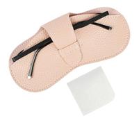 BUTBU Funda Gafas Blanda, Funda Gafas Piel, Fund-as para Gafa-s de Sol Blandas, Bolsas para Gafa-s Portátil, Fund-a para Gaf-as de Lectura, para Hombre y Mujer, con 1 Paños de Limpieza, Rosa