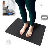 BUTBU Grounding Mat, 40 X 60cm Alfombrilla de Tierra para la Tierra con Cable de la UE, Grounding Matt Utilizar Tapete de Yoga, Alfombrilla para RatóN de Computadora o Tapete para Mascotas(Negra)