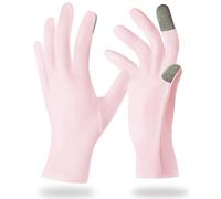 BUTBU Guantes Hidratantes Durante La Noche, 5 Pares Guantes Algodon Dermatologicos, Guantes Algodón para Pantalla Táctil Para Manos Secas Eccema Guantes De Tratamiento De Spa De Manos, Rosa
