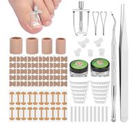 BUTBU Juego de Uñas Encarnadas, 104 PCS Uego de Correctores de Uñas Encarnadas, 70 Parche Corrector de Uñas, Soporte Curvo para Uñas de los Pies, para Tratamiento de Cuidado de Los Pies