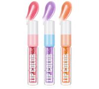 Butbu Lip Oil, 3 Piezas 5ml Aceite de Labios Hidratante, Aceite de Labios con Color, Nutritivo, Acei-te de Labios Tintado para Un Acabado Brillante, Vegano y Libre de Crueldad Animal