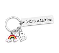 BUTBU Llavero Cumpleaños 18, Llaveros Originales, Regalo de Cumpleaños 18, Llavero-s Regalo Amiga, Regalo Hija Hijo, Acero Inoxidable, Regalo para NiñAs/NiñOs, Mejores Amigos, Hijos E Hijas