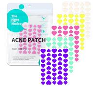 BUTBU Parches Para Granos, 200 PCS Parches para Acné Invisibles Hidrocoloides, Parches Granos Corazón, con Aceite de Té Y Ácido Salicílico, Pueden Deshacerse Acné Rápidamente, 5 Colores-B