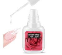 BUTBU Pegamento para Uñas con Pincel, 10g Pegamento Uñas Postizas Extra Fuerte, Pegamen-to Uña-s Soft Gel, Pegamen-to Uña-s Rotas, para Uñ-as Acrílicas, Tips de Uñ-as y Uñas A Presión