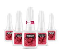 BUTBU Pegamento para Uñas con Pincel, 5 PCS 10g Pegamento Uñas Postizas Extra Fuerte, Pegamen-to Uña-s Soft Gel, Pegamen-to Uña-s Rotas, para Uñ-as Acrílicas, Tips de Uñ-as y Uñas A Presión