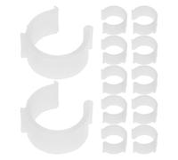 BUTIFULSIC 12 Unidades Soporte Daños Cortina para Taladro en Clip Barra sin Forma Plástico Blanco Antideslizante Lateral para Dormitorio y Pared