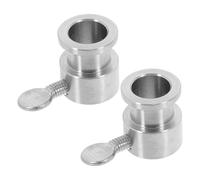 BUTIFULSIC 2 Piezas Accesorio para Parrilla de Barbacoa de Acero Inoxidable Diseño Giratorio Único y Perfil Compacto, Soporte Ligero para Varilla de Asador en Reuniones Familiares