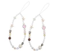BUTIFULSIC 2 Piezas Pulseras De Cuentas Para Cámara Y Teléfono Correas De Muñeca Decorativas Para Mujeres Y Niñas Diseño Y Versátil Para Llaveros Y Bolsos