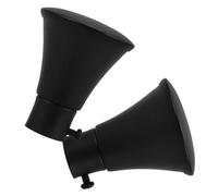 BUTIFULSIC 2 Piezas Remates de Barras de Cortina Tapón de Cabeza de Barra de Cortina Decorativa Negro Hierro Redondos Resistentes al Desgaste Hogar y Oficina