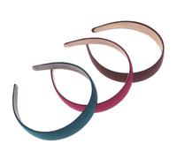 BUTIFULSIC 3 Diademas Anchas de Color Sólido para Niñas, Accesorios de Tela que Mantienen el Peinado, Ideales para Maquillaje y Ducha