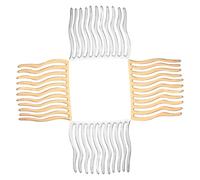 BUTIFULSIC 4 piezas Peines Laterales Flexibles de Metal para Peinado Accesorios de Pelo Nupciales y Plata Peines Pequeños para Mujer Uso Diario y Eventos Especiales