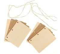BUTIFULSIC 4piezas Libro de Votos de Boda de Papel Kraft Resistente Cuaderno de Juramentos Rústico con Cubierta de Madera y Cuerda de Yute para Diario de Compromiso y Decoración Nupcial