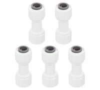 BUTIFULSIC 5 Piezas Conector Recto de Plástico para Tubería de Agua Potable, Sellado Hermético, Clip Rápido, Adecuado para Espacios de Gabinetes de Cocina